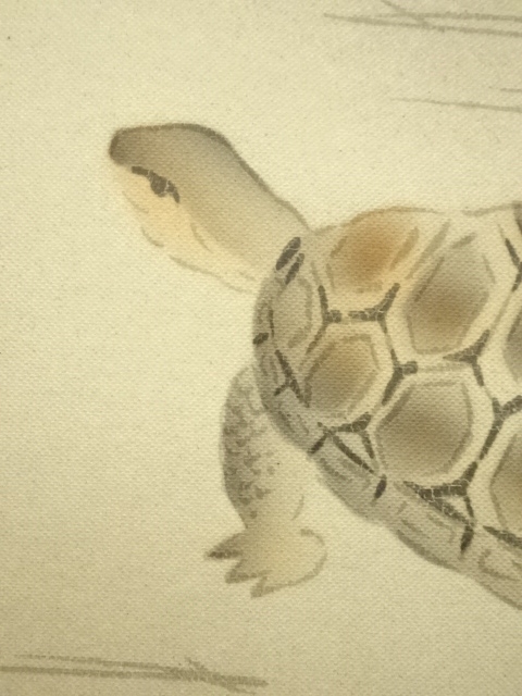 道具 ] - 道具 山下春月筆 松竹梅鶴亀 肉筆絹本掛軸（箱付） | ネット